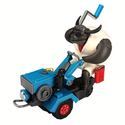اسباب بازی ماشین چمن زن آبی و گاو باغبان MR.Cow Funny Tractor toy_اسباب بازی